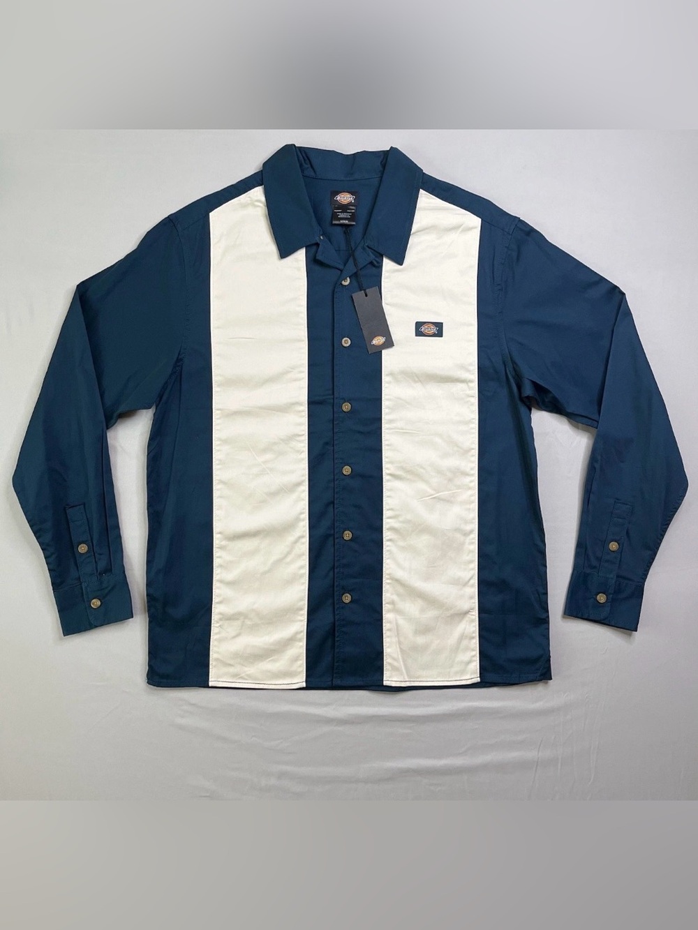 Dickies Men’s Bowling Shirt Medium Button Up WLE05YT9 Workwear NWT